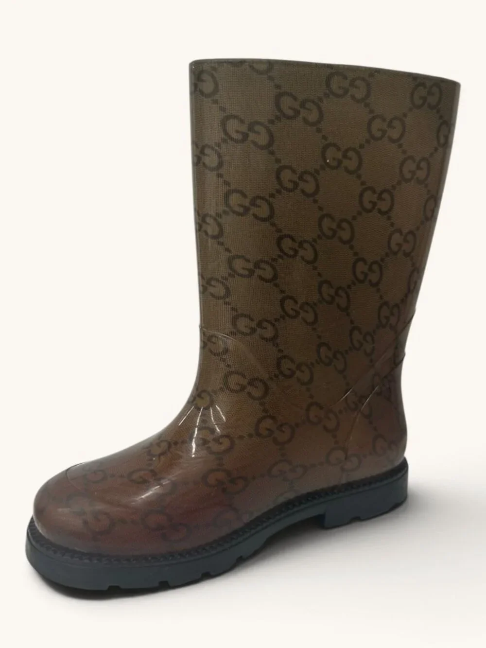 Authentic Gucci Kids GG Monogram Rain Boots - Size IT 25